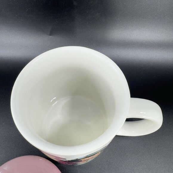 Disney Princess Ceramic Coffee Mug Cup With Crown Lid 18oz Mug Cup Multicolor - Picture 8 of 16